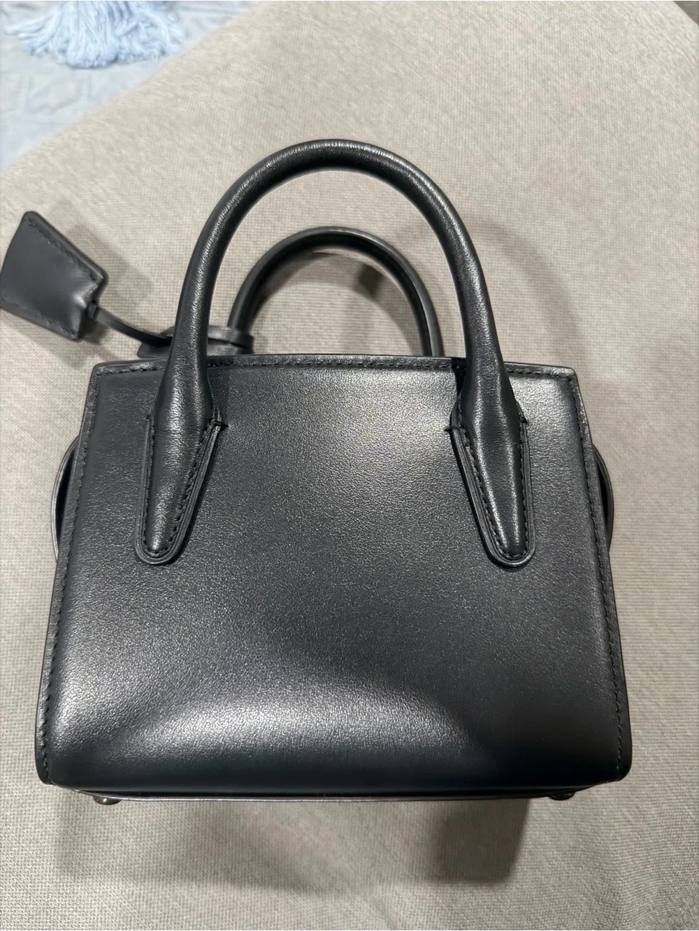 Coach Black Leather Mini Satchel Bag